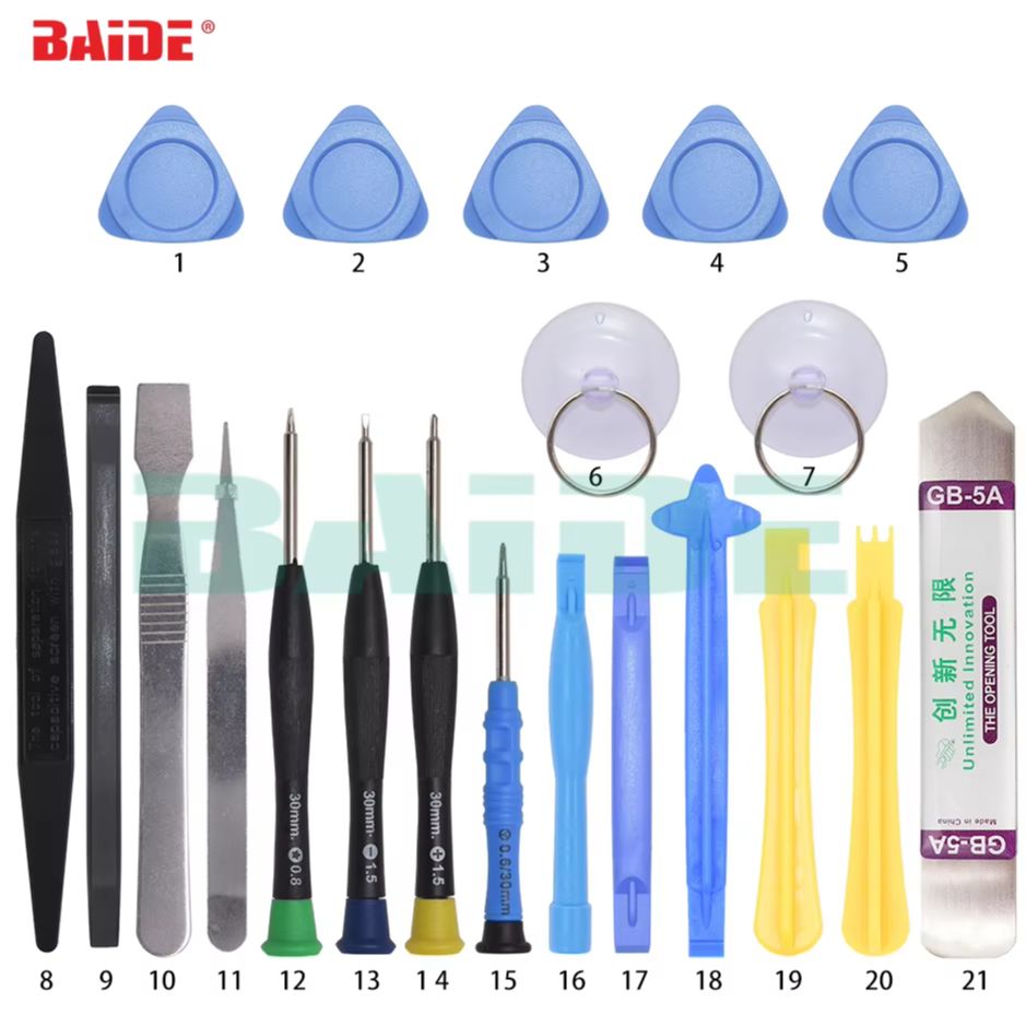 Spudger Plastic Set - 21-in-1-Reparatur-Werkzeug-Set für Mobiltelefone, Spudger Pry-Eröffnungswerkzeug, Schraubendreher-Set