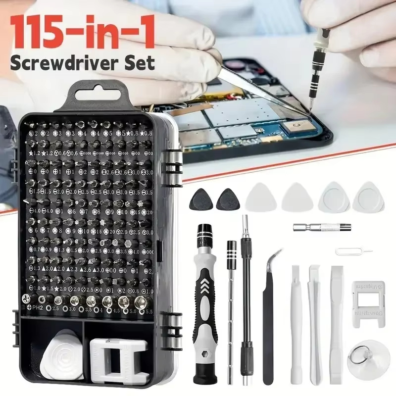 Electronic Repair Tutorial - 115-in-1 Präzisions-Schraubendreher-Set mit Magnetbits - Elektronik-Reparatur-Werkzeugset