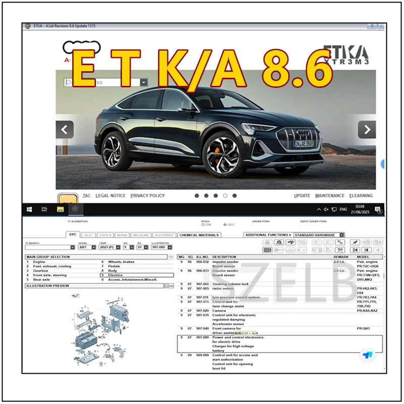 Neueste ETKA 8.6+ Elsawin 6.0  – Electronics Repair Tool Bewertung und Preis